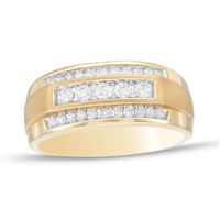 Men's CT. T.W. Diamond Triple Row Ring in 10K Gold|Peoples Jewellers