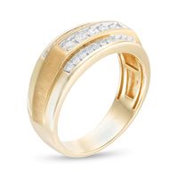 Men's CT. T.W. Diamond Triple Row Ring in 10K Gold|Peoples Jewellers