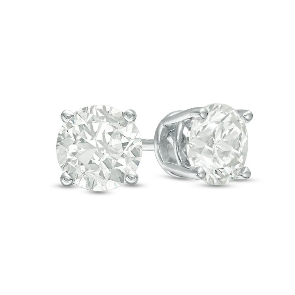 CT. T.W. Certified Diamond Solitaire Stud Earrings in 14K Gold (J/I2)|Peoples Jewellers