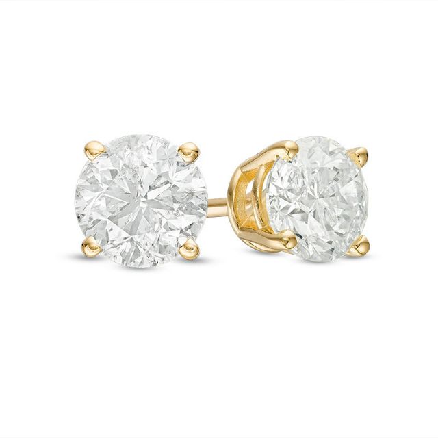 0.30 CT. T.W. Diamond Solitaire Stud Earrings in 14K Gold|Peoples Jewellers