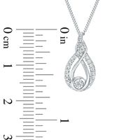 Interwoven™ 0.09 CT. T.W. Diamond Pendant in Sterling Silver - 19"|Peoples Jewellers