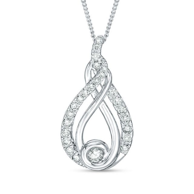 Interwovenâ¢ CT. T.W. Diamond Pendant in 10K Gold