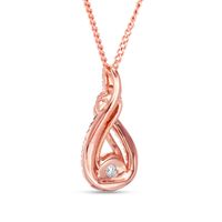 Interwoven™ CT. T.W. Diamond Pendant in 10K Rose Gold