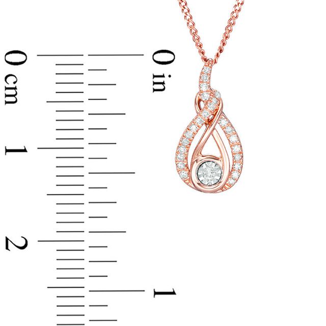 Interwoven™ CT. T.W. Diamond Pendant in 10K Rose Gold