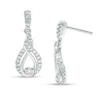 Interwoven™ CT. T.W. Diamond Drop Earrings in 10K Gold|Peoples Jewellers