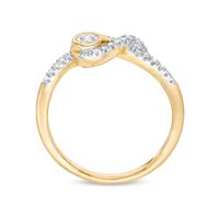 Interwoven™ 0.10 CT. T.W. Diamond Ring in 10K Gold|Peoples Jewellers