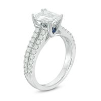 Vera Wang Love Collection 1.95 CT. T.W. Certified Emerald-Cut Diamond Engagement Ring in Platinum (I/SI2)|Peoples Jewellers