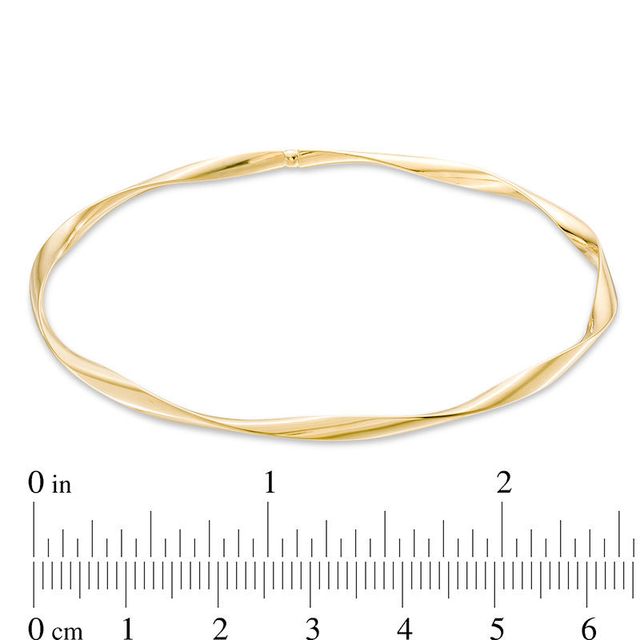 3.0mm Twist Slip-On Bangle in 14K Gold - 8.0"|Peoples Jewellers