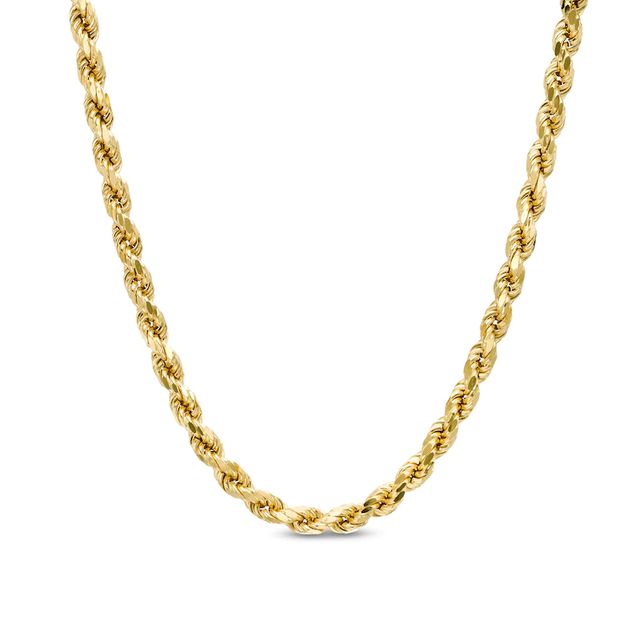 Italian Gold Men's 5.0mm Rope Chain Necklace in 14K Gold - 22"