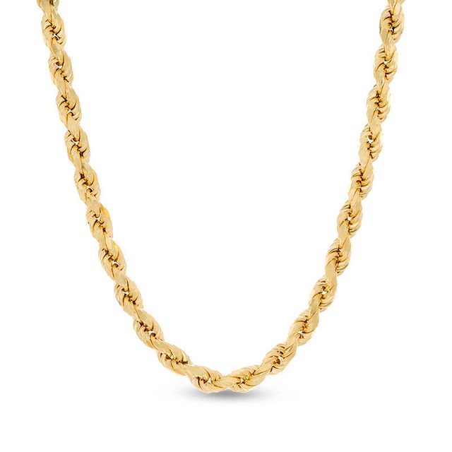 Italian Gold Men's 4.4mm Rope Chain Necklace in 14K Gold - 22"