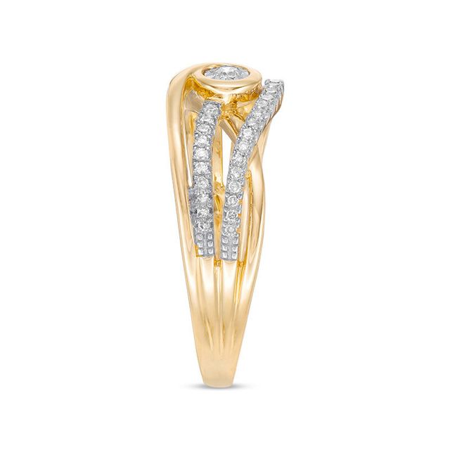 Interwoven™ 0.18 CT. T.W. Diamond Promise Ring in 10K Gold|Peoples Jewellers
