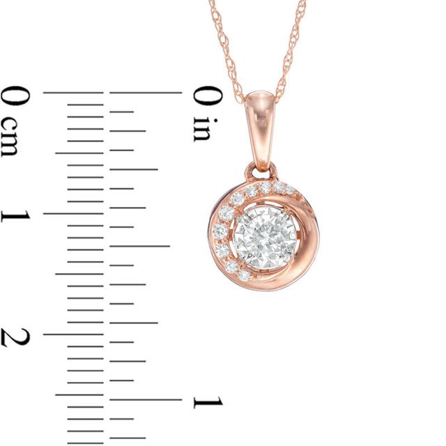 0.24 CT. T.W. Diamond Orbit Pendant in 10K Rose Gold|Peoples Jewellers