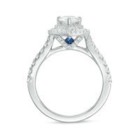 Vera Wang Love Collection 1.69 CT. T.W. Certified Pear-Shaped Diamond Frame Engagement Ring in Platinum (I/SI2)|Peoples Jewellers