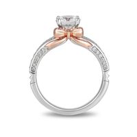 Limited Edition Enchanted Disney Snow White 1.33 CT. T.W. Diamond Bow Engagement Ring in 14K Two-Tone Gold|Peoples Jewellers