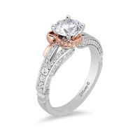 Limited Edition Enchanted Disney Snow White 1.33 CT. T.W. Diamond Bow Engagement Ring in 14K Two-Tone Gold|Peoples Jewellers