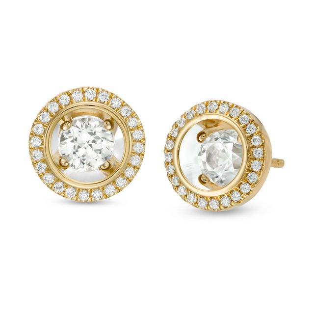 Magnificence™ 0.33 CT. T.W. Diamond Frame Stud Earrings in 10K Gold