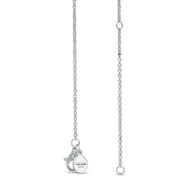 The Kindred Heart from Vera Wang Love Collection Sapphire and 0.085 CT. T.W. Diamond Pendant in Sterling Silver - 19"|Peoples Jewellers