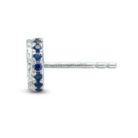 Vera Wang Love Collection 0.37 CT. T.W. Composite Diamond and Blue Sapphire Stud Earrings in Sterling Silver|Peoples Jewellers