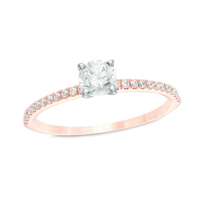 0.58 CT. T.W. Diamond Engagement Ring in 14K Rose Gold|Peoples Jewellers