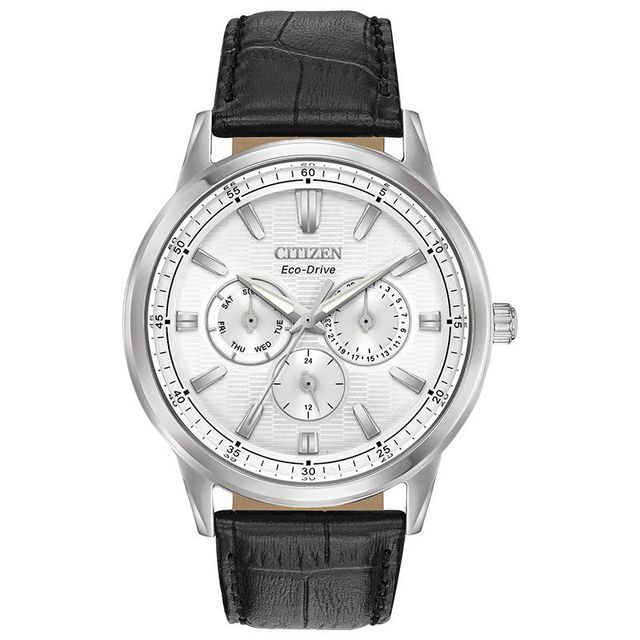 Men's Citizen Eco-Drive® Corso Strap Watch with Silver-Tone Dial (Model: BU2070-04A)|Peoples Jewellers