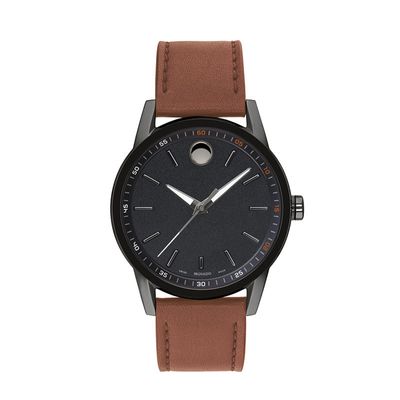 Men's Movado Sport Museum Gunmetal PVD Strap Watch with Black Dial (Model: 0607224)|Peoples Jewellers