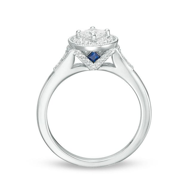 Vera Wang Love Heirloom Collection 0.45 CT. T.W. Princess-Cut Diamond Frame Engagement Ring in 14K White Gold|Peoples Jewellers