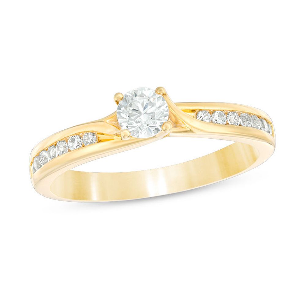 0.50 CT. T.W. Diamond Bypass Engagement Ring in 14K Gold|Peoples Jewellers