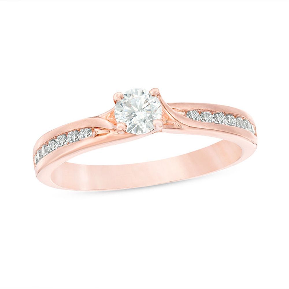 0.50 CT. T.W. Diamond Bypass Engagement Ring in 14K Rose Gold|Peoples Jewellers