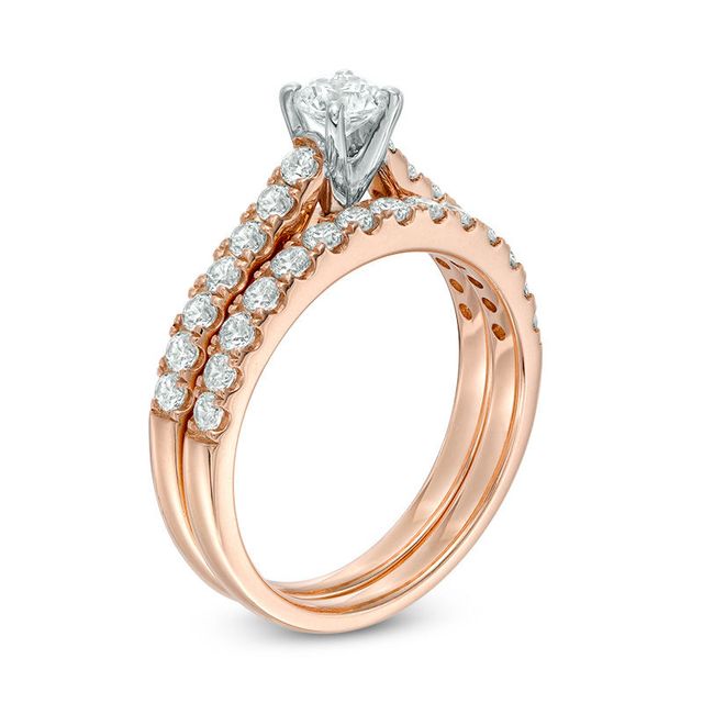 1.00 CT. T.W. Diamond Bridal Set in 14K Rose Gold|Peoples Jewellers