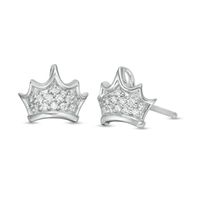 0.10 CT. T.W. Diamond Tiara Stud Earrings in 10K White Gold|Peoples Jewellers