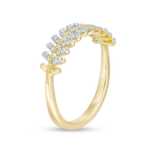 0.12 CT. T.W. Diamond Vine with Leaves Ring in 10K Gold|Peoples Jewellers