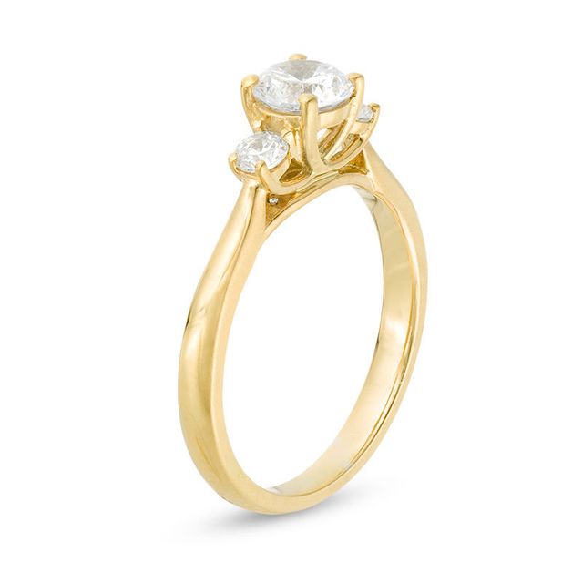 1.00 CT. T.W. Diamond Past Present Future® Engagement Ring in 14K Gold|Peoples Jewellers