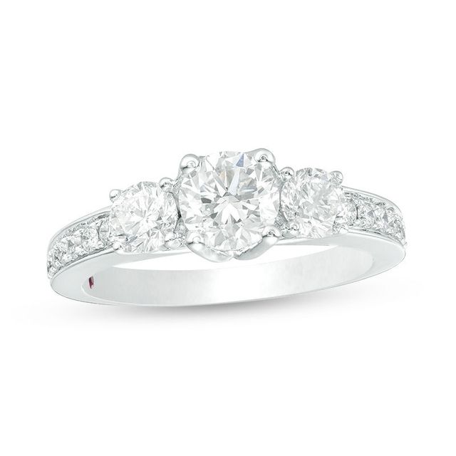 Peoples 100-Year Anniversary 1.50 CT. T.W. Certified Canadian Diamond Engagement Ring in 14K White Gold (I/I1)