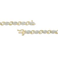 1.00 CT. T.W. Diamond Flame Link Bracelet in 10K Gold - 7.25"|Peoples Jewellers