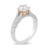 Enchanted Disney Princess 1.25 CT. T.W. Diamond Crown Vintage-Style Engagement Ring in 14K Two-Tone Gold|Peoples Jewellers