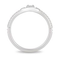 Enchanted Disney Cinderella 0.10 CT. T.W. Diamond Carriage Contour Wedding Band in 14K White Gold|Peoples Jewellers