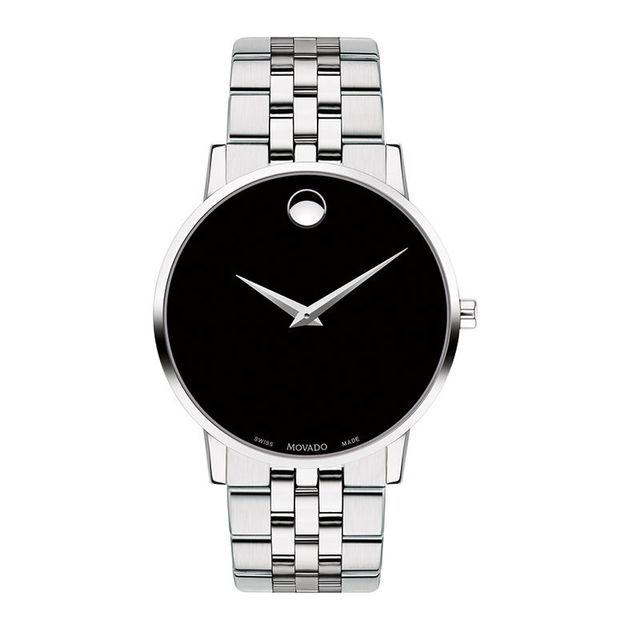 Men's Movado Museum® Classic Watch with Black Dial (Model: 0607199)|Peoples Jewellers