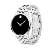 Men's Movado Museum® Classic Watch with Black Dial (Model: 0607199)|Peoples Jewellers