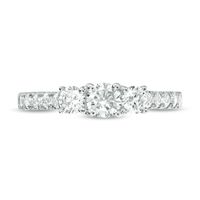 0.95 CT. T.W. Diamond Past Present Future® Engagement Ring in 10K White Gold|Peoples Jewellers