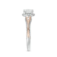 1.25 CT. T.W. Certified Canadian Diamond Frame Engagement Ring in 14K Two-Tone Gold (I/I2)|Peoples Jewellers