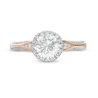 1.25 CT. T.W. Certified Canadian Diamond Frame Engagement Ring in 14K Two-Tone Gold (I/I2)|Peoples Jewellers