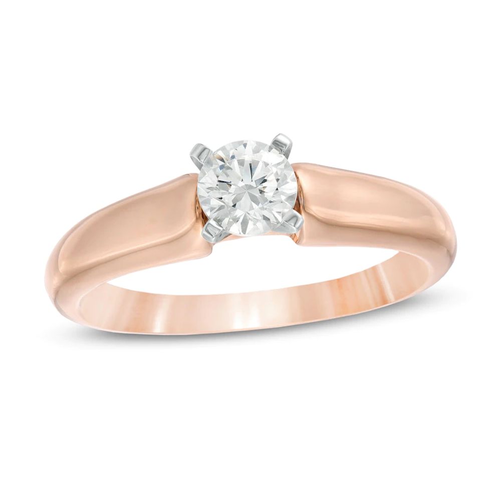 0.50 CT. Certified Canadian Diamond Solitaire Engagement Ring in 14K Rose Gold (I/I1)|Peoples Jewellers