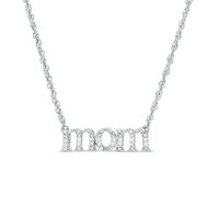 0.04 CT. T.W. Diamond "mom" Necklace in Sterling Silver|Peoples Jewellers