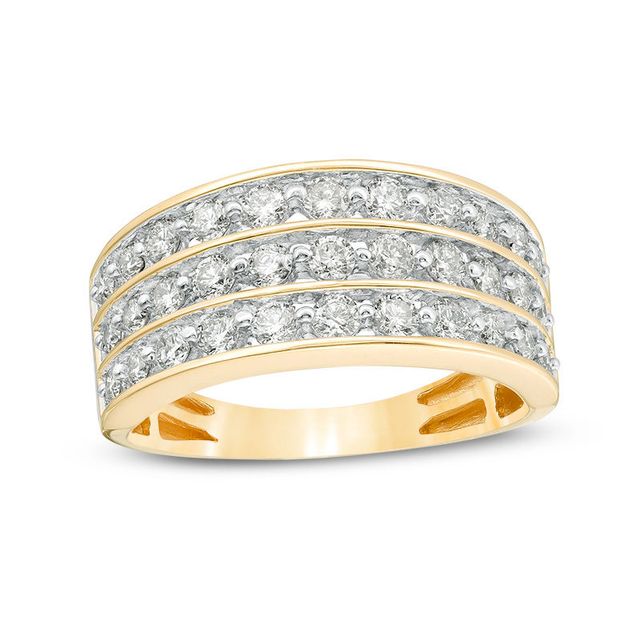 1.00 CT. T.W. Diamond Multi-Row Band in 10K Gold