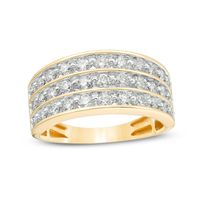 1.00 CT. T.W. Diamond Multi-Row Band in 10K Gold|Peoples Jewellers