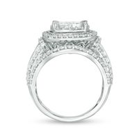 2.00 CT. T.W. Princess-Cut Composite Diamond Double Frame Engagement Ring in 10K White Gold|Peoples Jewellers