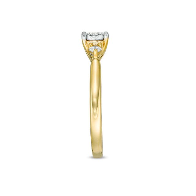 0.50 CT. T.W. Diamond Past Present Future® Engagement Ring in 10K Gold|Peoples Jewellers