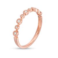 0.07 CT. T.W. Diamond Bezel-Set Anniversary Band in 10K Rose Gold|Peoples Jewellers