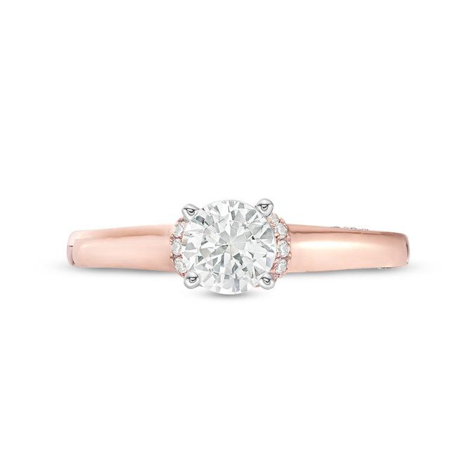 Vera Wang Love Collection 1.15 CT. T.W. Diamond Collar Engagement Ring in 14K Rose Gold