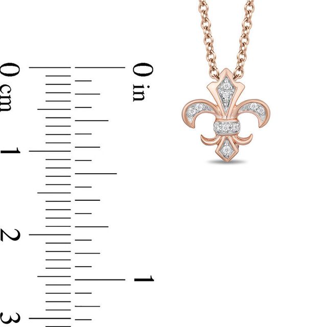 Enchanted Disney Belle Diamond Accent Rose in Glass Dome Pendant in  Sterling Silver and 10K Rose Gold - 24